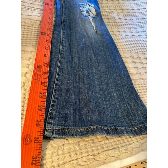 Decree Distressed Womens Jeans Size 9 Bootcut Lowrise Stylish Classy Comfortable - Picture 12 of 12